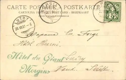 Ak Morgins Kanton Wallis Schweiz, Gesamtansicht