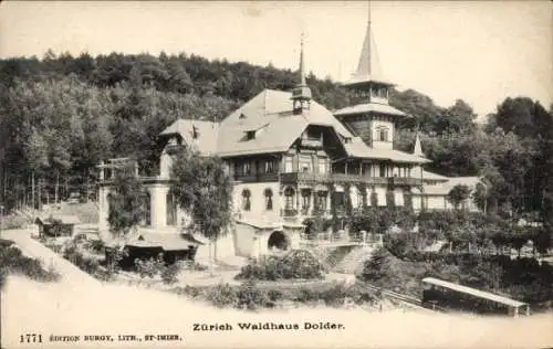 Ak Dolder Zürich Stadt Schweiz, Zürich Waldhaus Dolder, historisches Gebäude, Natur, Postkarte