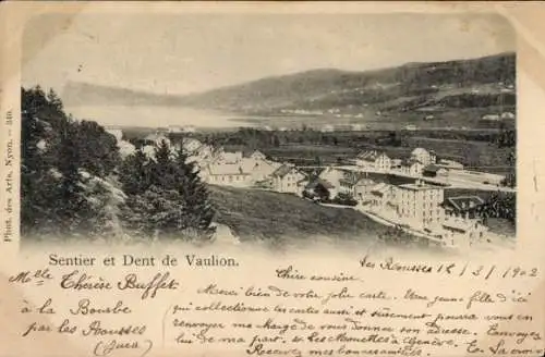 Ak Les Rousses Jura, Fotografie des Dent de Vaulion, Landschaft, Ort  1902