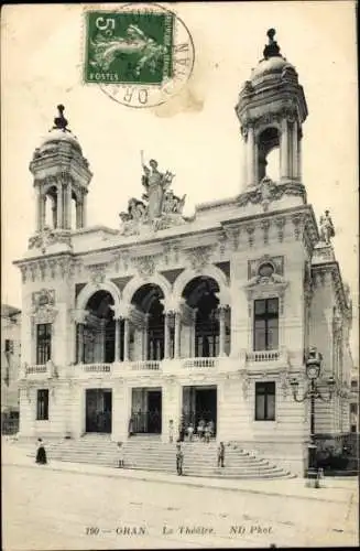 Ak Oran Algerien, Le Théâtre, beeindruckende Architektur, 