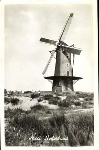 Ak Mooi Drenthe Niederlande, Windmühle