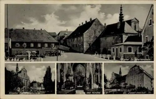 Ak Panschwitz Kuckau Oberlausitz, Kloster St. Marienstern, Kirche, St. Josef Institut, Gasthaus