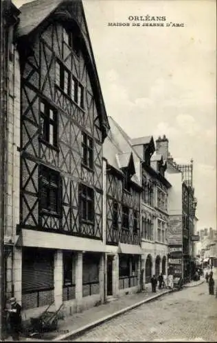 Ak Orléans Loiret, Haus von Jeanne d'Arc,  Architektur, Straßenszene