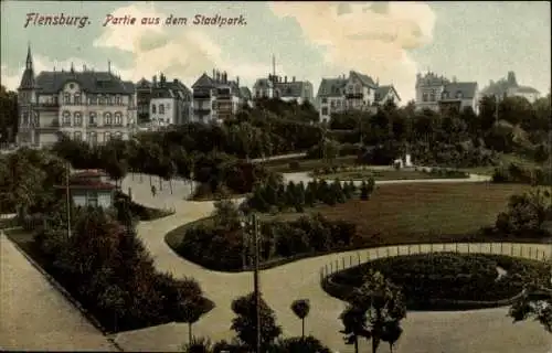 Ak Flensburg in Schleswig Holstein, Stadtpark
