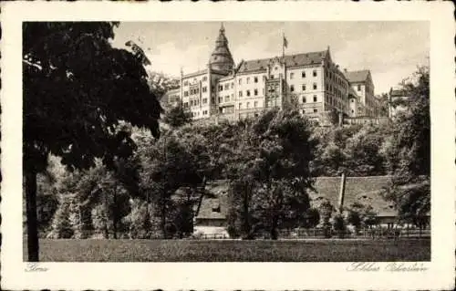 Ak Gera in Thüringen, Teilansicht von Schloss Osterstein