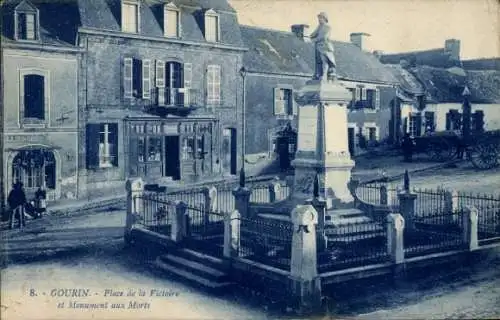 Ak Gourin Morbihan, Place de la Victoire, Kriegerdenkmal