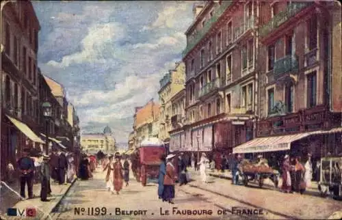 Ak Belfort Beffert Beffort Territoire de Belfort, Faubourg de France