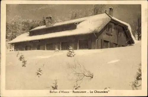 Ak Ballon d'Alsace Vosges, Restaurant La Chaumiere, Winter