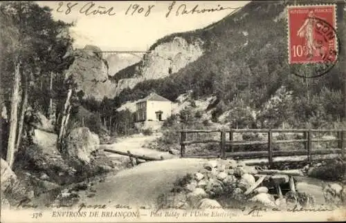 Ak Briançon Briancon Hautes-Alpes, ENVIRONS DE BRIANÇON, Pont Baldy, l'Usine Electrique, Landscha