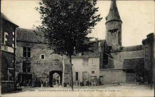 Ak Saint Pourçain sur Sioule Allier, Ancienne Prison, Vieille tour