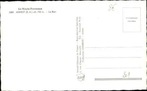Ak Annot Alpes-de-Haute-Provence, Le Barl