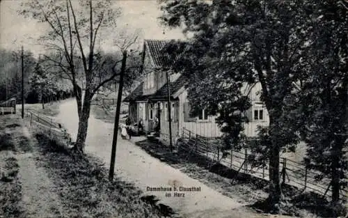 Ak Clausthal Zellerfeld im Oberharz, Frankenscharrnhütte, Dammhaus b. Clausthal, im Harz, grüne B