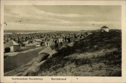 Ak Nordseebad Norderney Ostfriesland, Nordseebad  Nordstrand, Strandkörbe, Meer, Düne