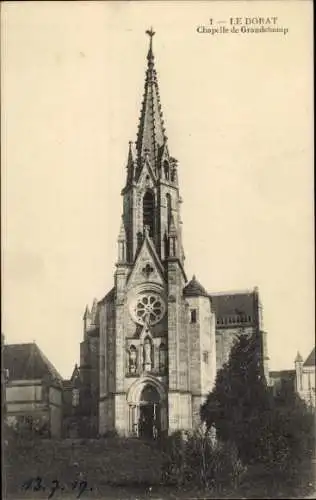 Ak Grandchamp le Château Calvados, Chapelle de  schöne Architektur, gotischer Stil