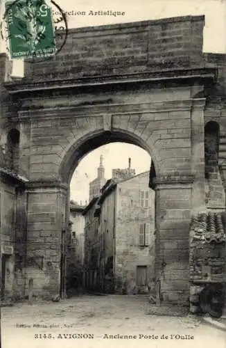 Ak Avignon Vaucluse, Historisches Tor, enge Gasse, künstlerische Sammlung