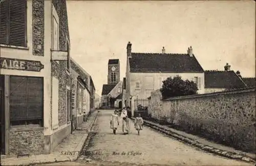 Ak Saint Fargeau Yonne, Rue de l'Eglise