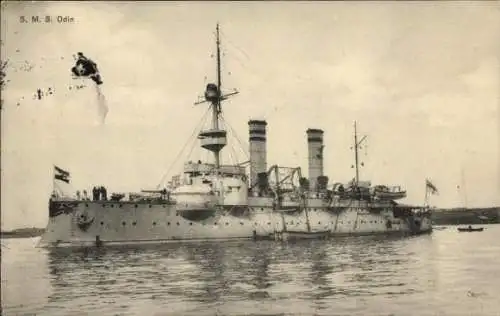 Ak Deutsches Kriegsschiff, SMS Odin, Kaiserliche Marine