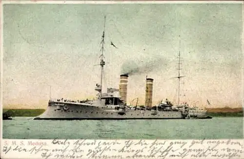 Ak Deutsches Kriegsschiff, SMS Medusa, Kaiserliche Marine