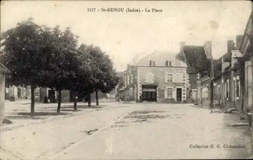 Ak Saint Genou Indre, Platz