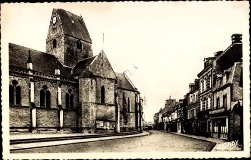 Ak Isigny sur Mer Calvados, Kirche Saint-Georges