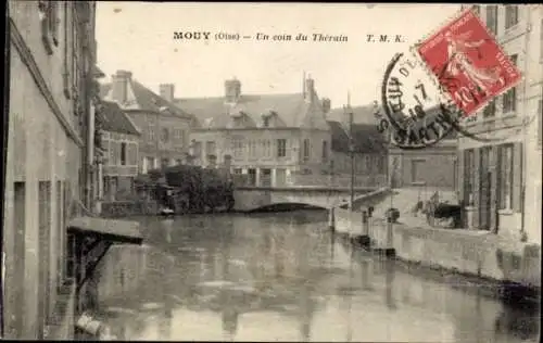 Ak Mouy Oise, Un coin du Therain