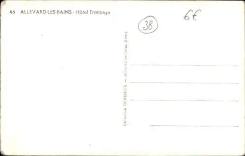 CPA Allevard les Bains Isère, Hotel Ermitage
