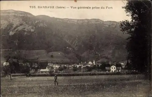CPA Barraux Isère, Vue générale prise du Fort