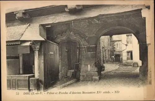 Ak Dole Jura, Historisches Architekturdetail, Straße, alte Klosteranlage, 15. Jahrhundert