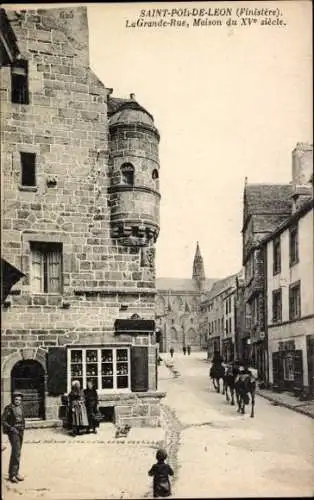 CPA Saint Pol de Léon Finistère, Grande Rue