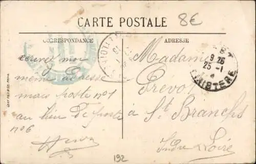 Ak Brest Finistère, Eglise St-Louis, Fassade, Menschen auf der Straße, Stadtansicht