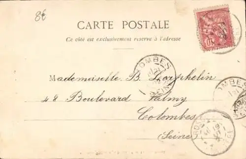 Ak Roscoff Finistère, Haus von Marie Stuart, Ruinen der Chapelle St-Ninien,  von 1902
