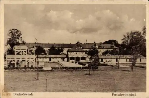 Ak Bischofswerda im Kreis Bautzen, Blick auf das Freischwimmbad