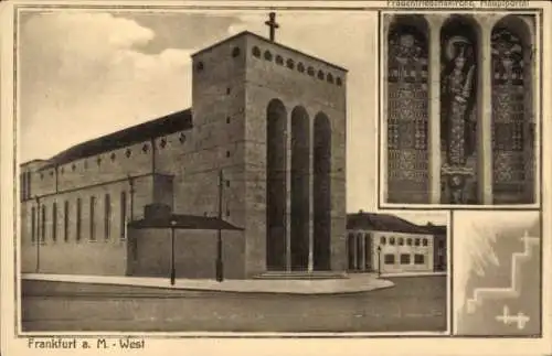 Ak Frankfurt am Main, Hauptportal, Kirche