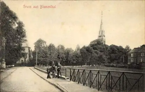 Ak Blumenthal Hansestadt Bremen, Teilansicht, Kirche