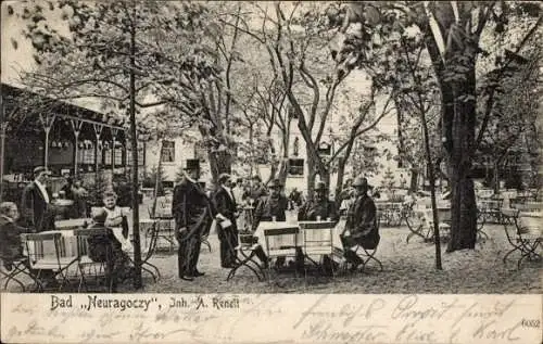 Ak Bad Neuragoczy Salzatal, Gasthaus, Terrasse, Inh. A. Renelt