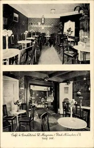 Ak Bad Münder am Deister, Café u. Conditorei W. Meynen, Innenansicht