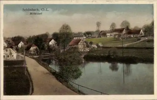 Ak Schönbach in der Oberlausitz, Mitteldorf