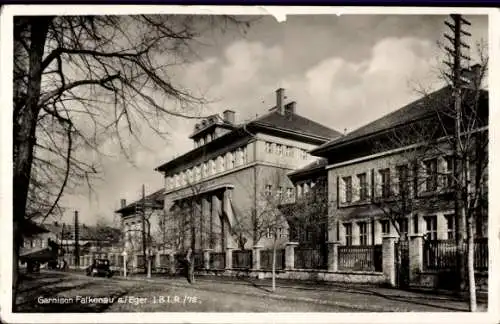 Ak Sokolov Falkenau an der Eger Region Karlsbad, Garnison, I Batl Inf Regt Nr 72