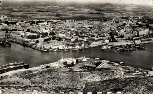 Ak Cartagena Murcia Spanien, Gesamtansicht, Hafen