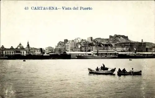 Ak Cartagena Murcia Spanien, Hafen