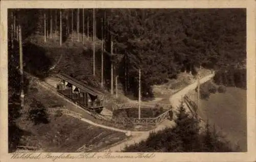 Ak Wildbad im Schwarzwald, Bergbahn, Blick vom Panorama Hotel