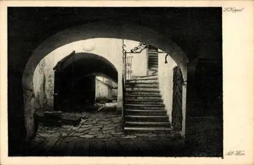Ak Wien 19 Döbling, Innenhof in der Himmelstraße 31,  um 1930
