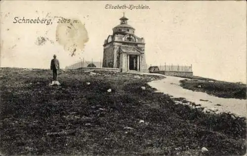 Ak Puchberg NÖ, Schneeberg, Hochschneeberg, Elisabeth-Kirchlein, Kaiserin-Elisabeth-Gedächtniskirche
