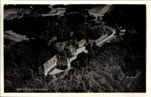 Ak Seifriedsberg Seyfriedsberg Ziemetshausen Schwaben, Fliegeraufnahme, Schloss