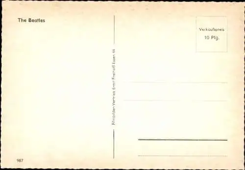 Ak Musikgruppe The Beatles, John, Paul, George, Ringo, Bierkrüge
