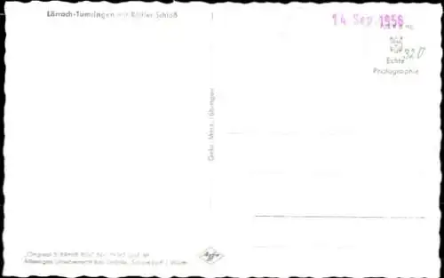 Ak Tumringen Lörrach in Baden, Fliegeraufnahme