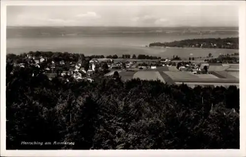 Ak Herrsching am Ammersee, Blick auf Herrsching, Ammersee, Häuser, Landschaft