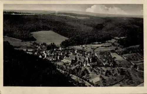 Ak Bebenhausen Tübingen am Neckar, Flugbild, Luftaufnahme, Waldlandschaft, Dorfansicht,  