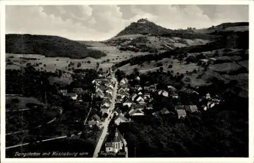 Ak Dangstetten Küssaberg im Klettgau, Ansicht von  Küssaburg, Luftaufnahme, Landschaft