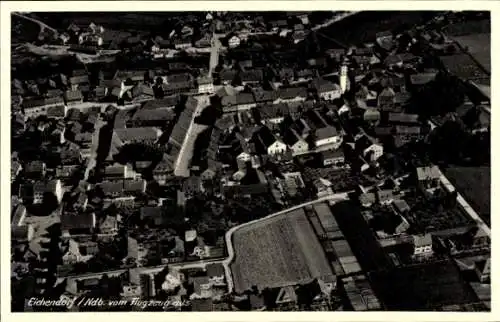 Ak Eichendorf in Niederbayern, Luftaufnahme von  viele Dächer und Straßen sichtbar